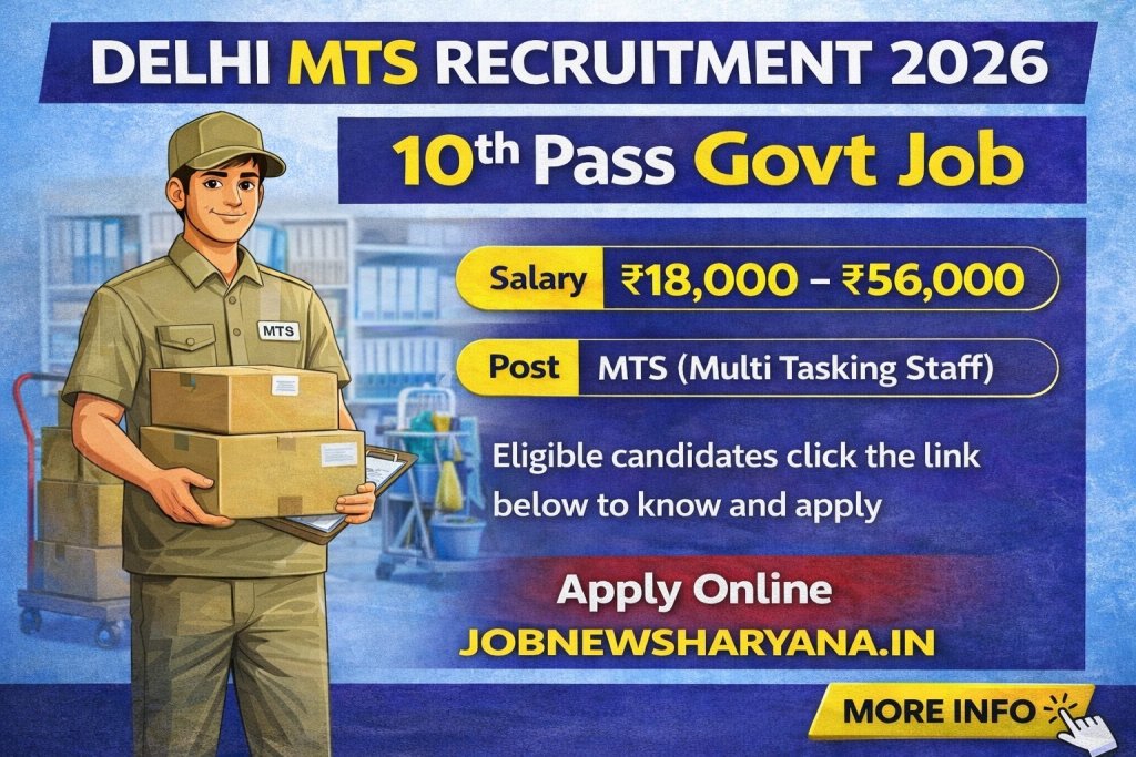 CSIR IICB MTS Recruitment 2026
MTS Recruitment
Delhi MTS vacancy 
jobnewsharyana.in