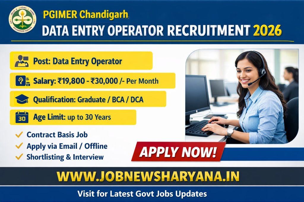 PGIMER Chandigarh Data Entry Operator